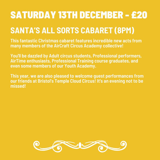 Saturday 13th Dec 2025 - Santa's Secret Cabaret - Greenwich Circus Festival 2025