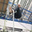 Aerial rope student climbs the rope